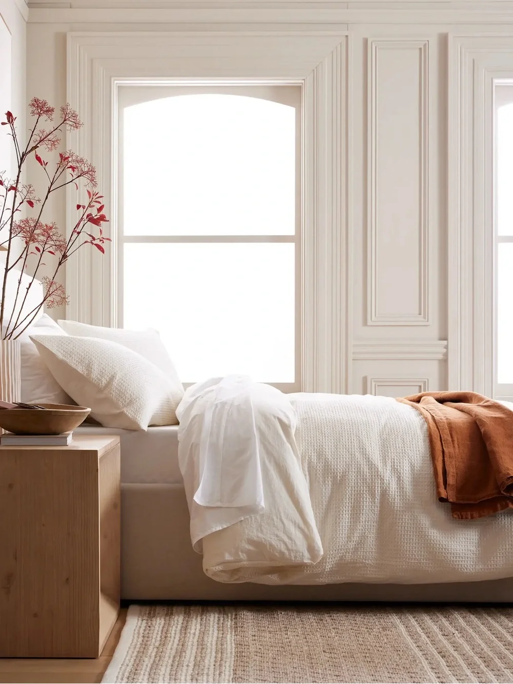 NWOT QUINCE Organic Luxe Honeycomb Duvet Cover King/Cal King Undyed 9292